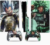 MaD Vision® Extra-Durable Skin Kit per PlayStation 5 (PS5) Disc Slim e Digital Slim | Set di Pellicole Adesive in Vinile Opaco per la Console e 2 Controller - per Anime|DragonBall Design