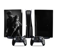 MaD Vision® Kit di skin extra resistente per PlayStation (PS5) Disc, set di adesivi in vinile opaco per console + 2 controller - TLOU|Ellie|Joel Design