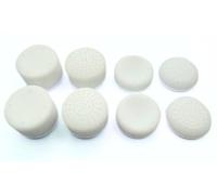 MaD Vision® Set di 4 Paia (8 pezzi) di Thumb Grips Ergonomici per Controller compatibili con PS5/PS4|Xbox Series X/S/One/360|Nintendo Switch Pro. Diversi Spessori & Texture [14/8/6 mm] (Bianco)