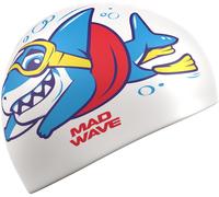Mad Wave Baby Shark Cappellino Silicone Bianco/Blu per Nuoto