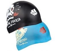 Mad wave pool king reversible swim cap junior nero/blu