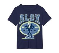 Madagascar Alex Circus Lion Silhouette Poster Maglietta, Donna Plus-Size, Navy, 2X
