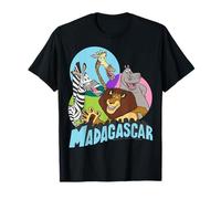 Madagascar Cartoon Group Shot Pop Color Poster Maglietta