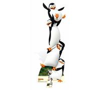 Madagascar Topsy Turvy Pinguini Con Mini Sagoma di Cartone / IN Piedi / Stand