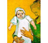 Madam Roulin and Her Baby - Vincent van Gogh - Large Notebook: 120 Lined Pages, College Ruled, 8.5"x 11" Journal Diary Notepad