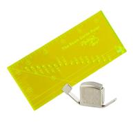 Madam Sew Righello per cuciture e guida magnetica per macchina da cucire, calibro perforato per orli dritti perfetti da 0,3 cm a 5,1 cm, include punto di rotazione da 1/4" e linea di taglio a 45 gradi