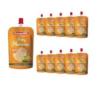 MADAMA OLIVA, Hummus di Lupini, Gustosa Salsa Ideale per Accompagnare Ortaggi Freschi come Carote e Sedano, Ottimo per Finger Food e Antipasti, Made in Italy, 10 Buste Squeeze 110 gr