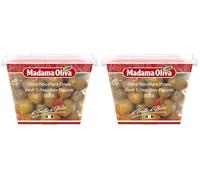 MADAMA OLIVA, Olive Schiacciate Nocellara Verdi Piccanti, Gusto Forte e Deciso, Ideali da Accompagnare con Formaggi Stagionati e Speziati, Antipasti e Salumi, 100% Made in Italy, 250 gr