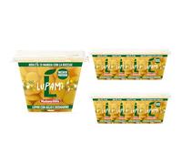 MADAMA OLIVA - Pack da 8 Vaschette di Lupini con Aglio e Rosmarino, Snack Aromatico in Salamoia, Lupini Italiani della Puglia, Ideali per Aperitivi e Piatti Freddi, 190 gr x 8