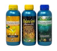 Madame Grow - Concime Naturale per Crescita e Fioritura - Ideale per l'idroponica e Tutti i Tipi di Piante - 3 x 1 L