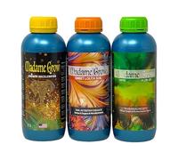 MADAME GROW - Fertilizzante per piante - Fertilizzante per la crescita e la fioritura - Kit di base per la crescita (3x1L)