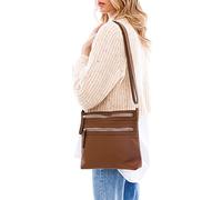 Madamra Trfmdmra100187, Borsa a Tracolla Donna, Marrone, 26x30 Cm