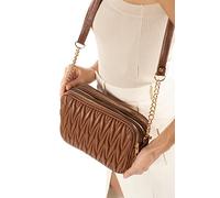 Madamra Trfmdmra100238, Borsa a Tracolla Donna, Bianco, 25x18x8 Cm