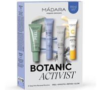 MÁDARA Cura del viso Cura Set di mini-rinnovamento in 4 fasi dell'attivista botanico Siero alternativo al retinolo 15 ml + Siero alternativo alla niacinamide 15 ml + Maschera Peel Brightening 5% AHA 17 ml + Crema rigenerante alla vitamina C per una pelle luminosa 15 ml 1 Stk.