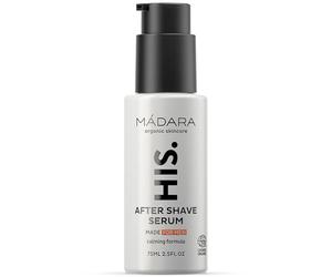 MÁDARA HIS Siero dopobarba 75 ml - Siero lenitivo con finferlo e corteccia di quercia, calma le irritazioni, previene peli incarniti e brufoli, vegano, COSMOS Bio
