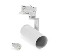 Madara Mini II - Faretto LED con adattatore universale a 3 fasi per GU10, in alluminio pressofuso, colore: Bianco