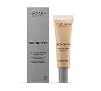 MÁDARA Organic Skincare | SKINONYM Semi-Matte Peptide Foundation, #50 GOLDEN SAND, 30ml - Rafforzato da peptidi che sostengono il collagene, Si adatta alla struttura della pelle