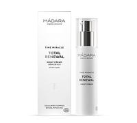 MÁDARA Organic Skincare | Time Miracle Total Renewal Night Cream - 50ml, Mit multimolekularer Hyaluronsäure und ausgleichendem Physio-Zinc, Basierend auf nordischem Birkenwasser, Vegan.