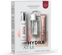 MÁDARA SOS HYDRA Star Collection Set - 3 pezzi per la cura della pelle con acqua micellare 50 ml, siero Hydra Repair 20 ml & Rearge Cream 50 ml - Idratazione e cura