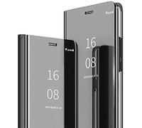 MadBee Cover Galaxy Note 8 [Pellicola Proteggi Schermo],Custodia Clear View Standing Mirror Magnetic con Flip Shell Anti-Scratch Protective Cover per Samsung Galaxy Note 8 (Nero)