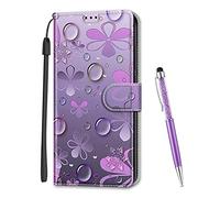 MadBee Custodia Compatibile con iPhone 11 6,1 Pollici, Portafoglio Creativo Colorato Libro Pelle PU Flip Caso Magnetica Supporto Cover per iPhone 11 (Goccia D'acqua B)