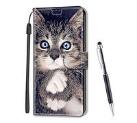 MadBee Custodia Compatibile con iPhone 12 / iPhone 12 Pro 6,1 Pollici, Portafoglio Creativo Colorato Libro Pelle PU Flip Caso Magnetica Supporto Cover per iPhone 12 / iPhone 12 Pro (Gatto A)