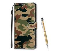 MadBee Custodia Compatibile con iPhone 13 Pro Max 6,7 Pollici, Portafoglio Creativo Colorato Libro Pelle PU Flip Caso Magnetica Supporto Cover per iPhone 13 Pro Max (Camuffare)