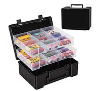 Madcat Organizer per auto giocattolo compatibile con auto giocattolo in scala 1/64, auto con scatola di fiammiferi, mini giocattoli e piccole bambole. Espositore a 24 scomparti con 2 strati di vassoi