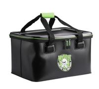 Madcat Tackle Trainer, borsa da pesca impermeabile, materiale Eva 1,5 mm, nero e verde, borsa Eva, borsa per il trasporto, borsa (L)