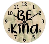 Madcolitote Be Kind Orologio da parete con versi della Bibbia, grandi orologi da parete a batteria, 25,4 cm, senza ticchettio, decorazione da parete per cucina, camera da letto, soggiorno, ufficio