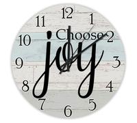 Madcolitote Choose Joy Orologio da parete con versi della Bibbia, 25,4 cm, funzionamento a batteria, senza ticchettio, decorazione da parete per cucina, soggiorno, camera da letto, ufficio