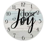 Madcolitote Choose Joy Orologio da parete con versi della Bibbia, 25,4 cm, funzionamento a batteria, silenzioso, decorazione da parete per cucina, soggiorno, camera da letto, ufficio