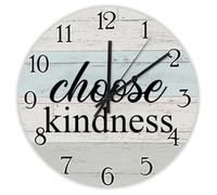 Madcolitote Choose Kind Ness, orologio da parete con versi della Bibbia, grande, funzionamento a batteria, 38 cm, senza ticchettio, decorazione per la casa, cucina, ufficio, scuola, bagno