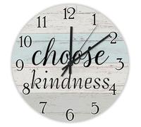 Madcolitote Choose Kind Ness Orologio da parete con versi della Bibbia, orologio decorativo rotondo, funzionamento a batteria, 38 cm, decorazione da parete per casa, cucina, ufficio, scuola, bagno