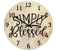 Madcolitote Orologio da parete con citazione di Gesù, 30,5 cm, funzionamento a batteria, senza ticchettio, semplicemente benedetto Gesù, Bibbia, versi, decorazione per soggiorno, camera da letto