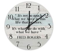 Madcolitote Orologio da parete con fede religiosa, funzionamento a batteria, 30,5 cm, con scritta in lingua inglese "It's Not So Much What We Have in This Life Bibbia Verse Christian Decor for Living