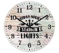 Madcolitote Orologio da parete con luci del venerdì sera e stadio, con versi della Bibbia, grandi orologi da parete a batteria, 38 cm, decorazione da parete cristiana per casa, cucina, ufficio, scuola