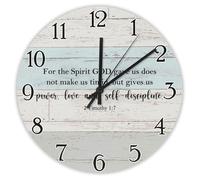Madcolitote Orologio da parete con scritta "For The Spirit God Gave Us", grande orologio da parete a batteria, 38 cm, decorazione da parete per casa, cucina, ufficio, scuola, bagno