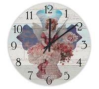 Madcolitote Orologio da parete da 25,4 cm, con scritta in lingua inglese "As for Me And My House We Will Serve The Lord Jesus", citazione religiosa cristiana, regalo per la casa per lei