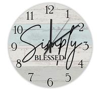 Madcolitote Orologio da parete da 25,4 cm, con scritta in lingua inglese "Bibbia Verse Scrittura", funzionamento a batteria, semplicemente benedetto, senza ticchettio, con citazione di Gesù, religioso