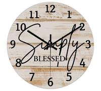 Madcolitote Orologio da parete da 30,5 cm, con scritta in lingua inglese "Bibbia Verse Scrittura", grande orologio da parete a batteria, con citazione di Gesù semplicemente benedetto silenzioso