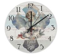 Madcolitote Orologio da parete da 38 cm, con scritta in lingua inglese "Bibbia Verse Scrittura", funzionamento a batteria, per noi camminiamo la fede no by sight, citazione di Gesù, religioso