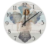 Madcolitote Orologio da parete da 38 cm con scritta in lingua inglese "Grace upon Grace upon Grace Silent Jesus", citazione religiosa cristiana, regalo per la casa, regalo per lei