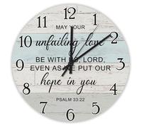 Madcolitote Orologio da parete da 38 cm con scritta in lingua inglese "May Your Unfailing Love Be with Us Jesus Citazione religiosa cristiana nuova casa regalo Ringraziamento per lei