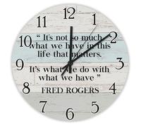 Madcolitote Orologio da parete in legno con scritta in inglese "It's Not So Much What We Have in This Life", con scritta in lingua inglese "It's Not So Much What We Have in This Life", orologio da