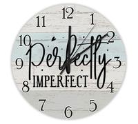 Madcolitote Orologio da parete religioso con citazione artistica, funzionamento a batteria, 30,5 cm, silenzioso, perfettamente imperfetto, versi biblici, decorazione cristiana, soggiorno, camera da
