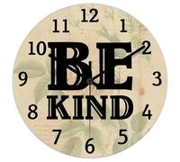 Madcolitote Orologio da parete religioso cristiano, 25,4 cm, in legno, a batteria, senza ticchettio, con scritta "Be Kind Gesù", decorazione per ufficio, casa, matrimonio, compleanno, inaugurazione