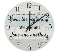 Madcolitote Orologio da parete religioso cristiano, 38,1 cm, grande orologio da parete a batteria per questo è il messaggio che hai sentito Bibbia, decorazione per soggiorno, camera da letto, ufficio