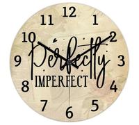 Madcolitote Orologio da parete religioso cristiano, 38,1 cm, in legno, funzionamento a batteria, perfettamente imperfetto Gesù Bibbia, versi decorativi per soggiorno, camera da letto, ufficio, cucina