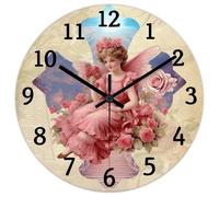 Madcolitote Orologio da parete religioso da 15 pollici grandi orologi da parete a batteria silenzioso senza ticchettio Angelo croce Bibbia Verso cristiano decorazione per soggiorno camera da letto